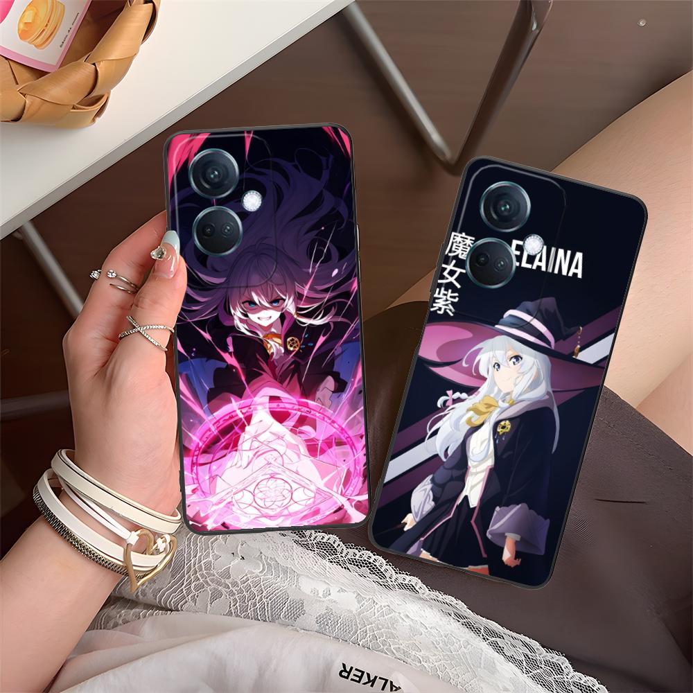 Wandering Witch Elaina Matte TPU Mobile Phone Case for OPPO Reno 14 13 12 11 10 9 8 7 6 5 F T Pro 5G Colorful Printing Cover