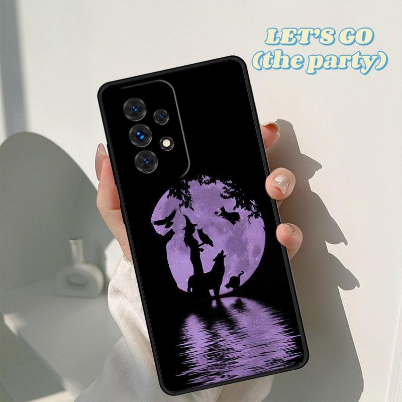 Halloween Moon Witch Horror phone case For Samsung Galaxy A42 A31 A40 A51 A71 A32 A80 A91 A52 A72 A20 A21S A50 A70 A11 A12 Cover
