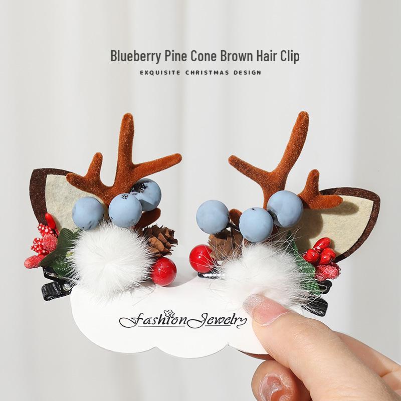 Festive Antler Hair Clip - Cute Christmas Headwear for Adults & Kids