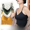 Eleganter Lässiger Stilvoller Weste Großer U-förmiger Schönheitsrücken Kleines Camisole Bauch Tanktop Damen Sommer Innenunterteil Außenkleidung Brustpolster Unterwäsche