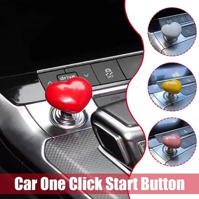 Botón de Arranque en Forma de Corazón Arranque por Pulsación Encendido Automático Botón de Cerámica Cubierta de Motor Coche Balancín Automotriz Botón de Un Toque Pulsar