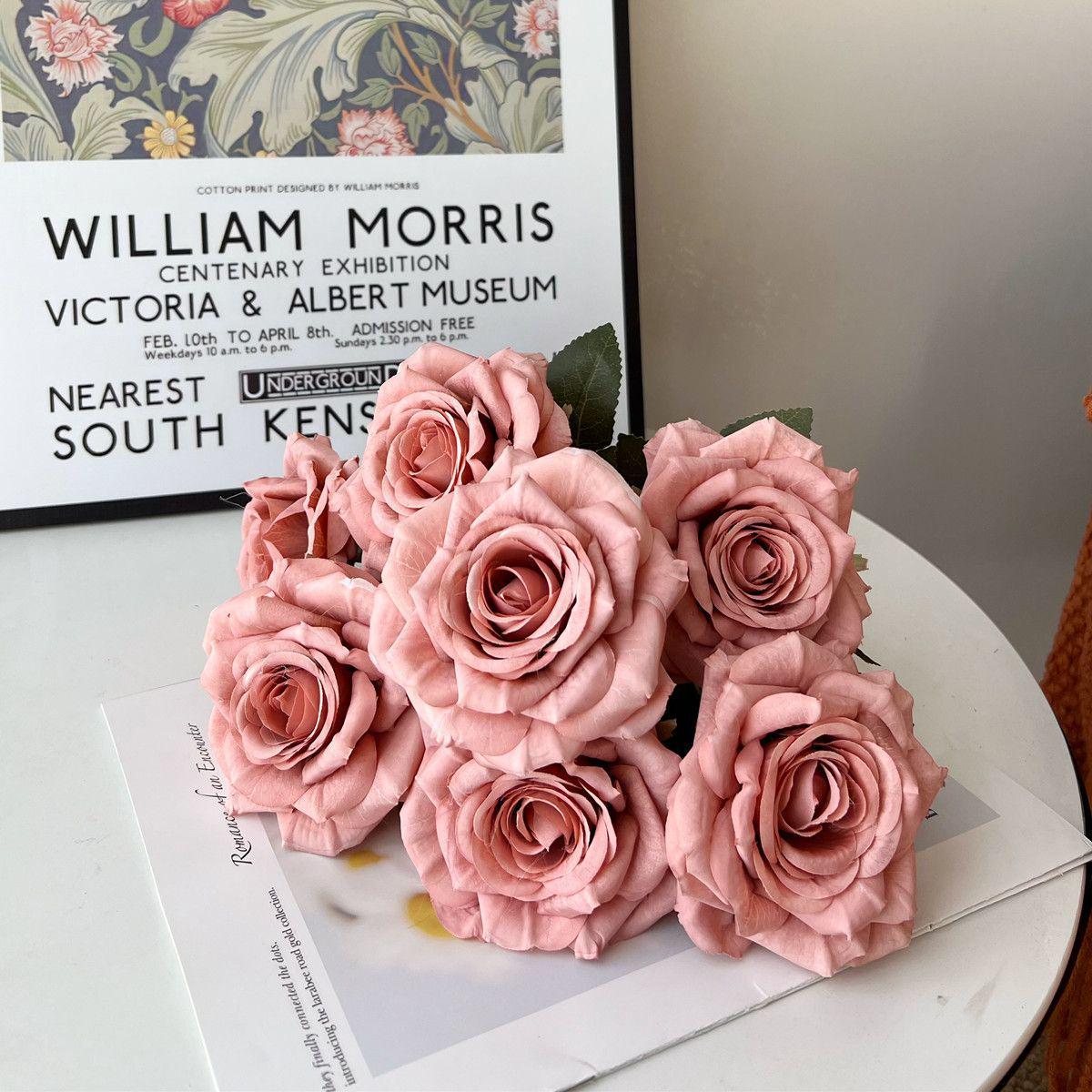 

Инфлюенсер Капучино Роза Искусственная Цветочная Композиция для Свадеб и Домашнего Декора