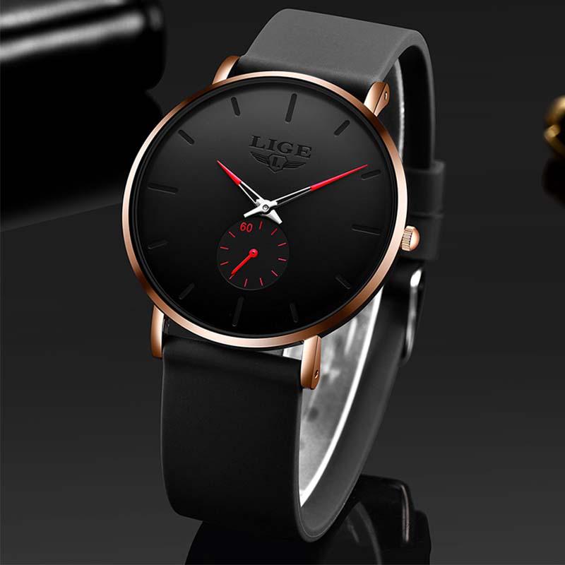 LIGE 2022 Men's and Unisex Simple Waterproof Quartz Watch