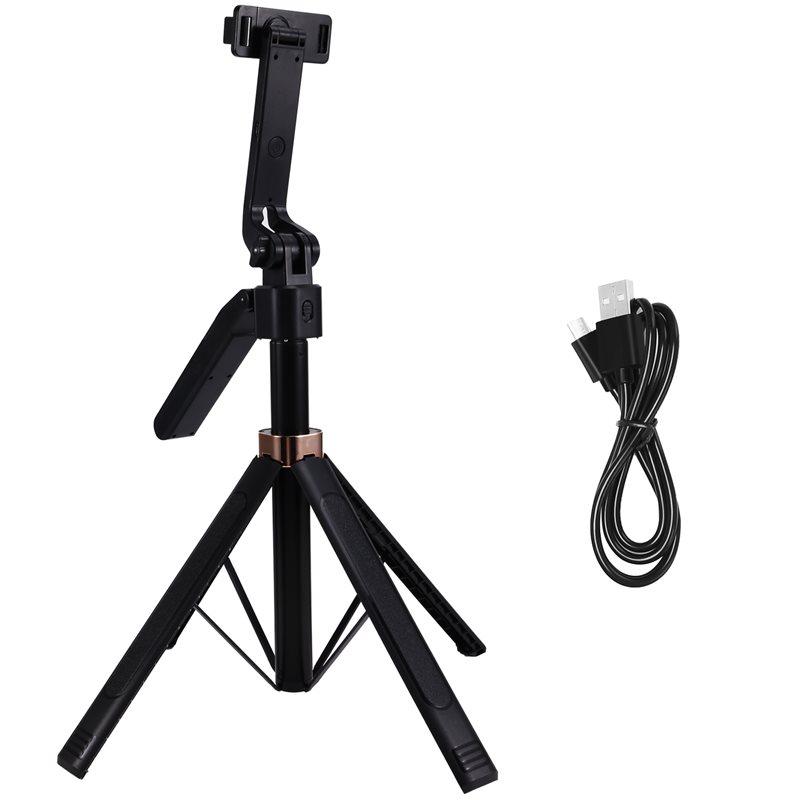 ABUO-Telescoping Tripod Portable Stable Base Selfie Stick Adjustable Height 360° Rotation Live Streaming Stand Combination 2