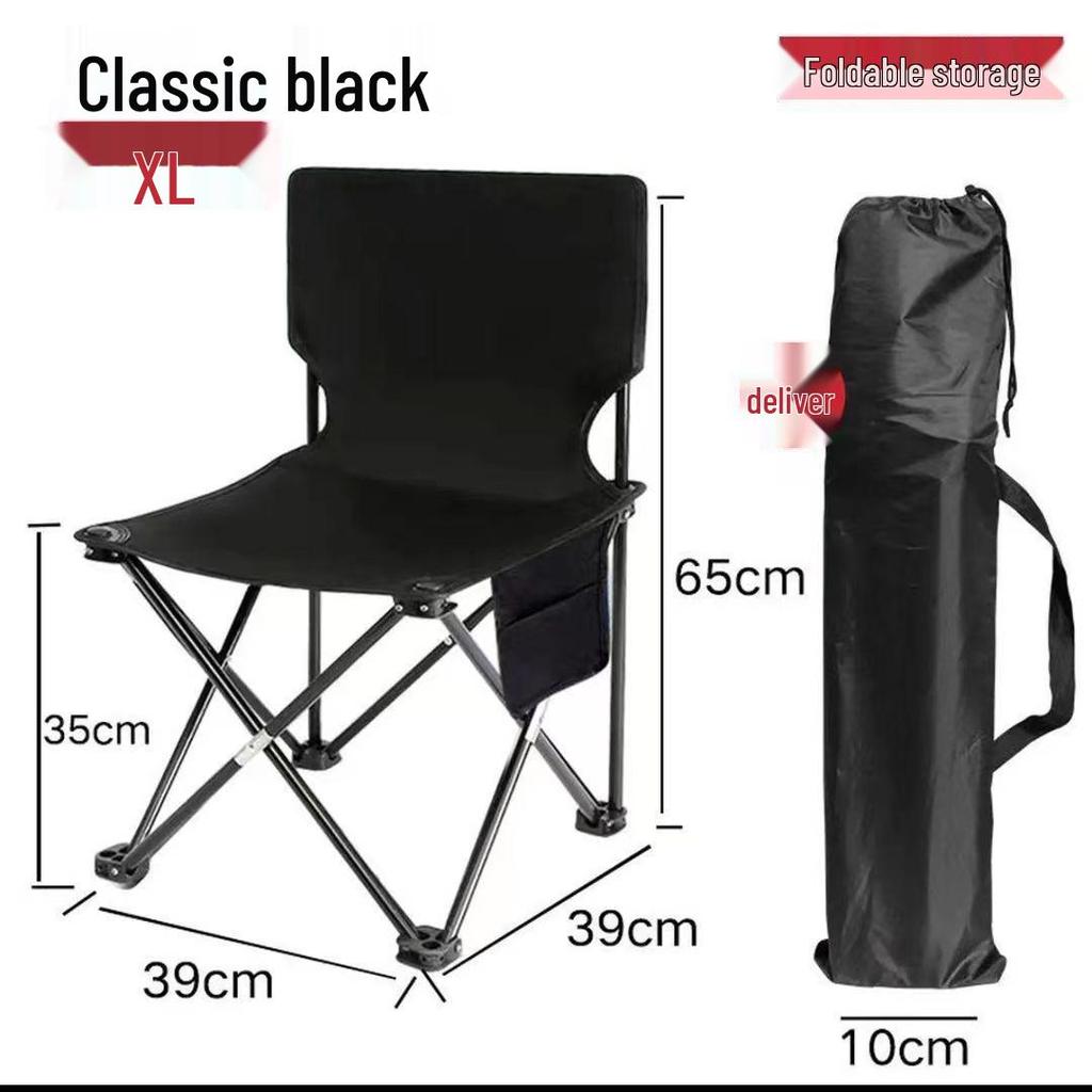 Portable Outdoor Folding Chair with Backrest for Camping, Art Sketching, and Fishing