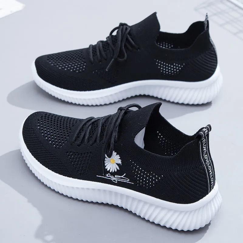 Women's Summer 2025 Breathable White Mesh Sneakers - Versatile Casual Shoes