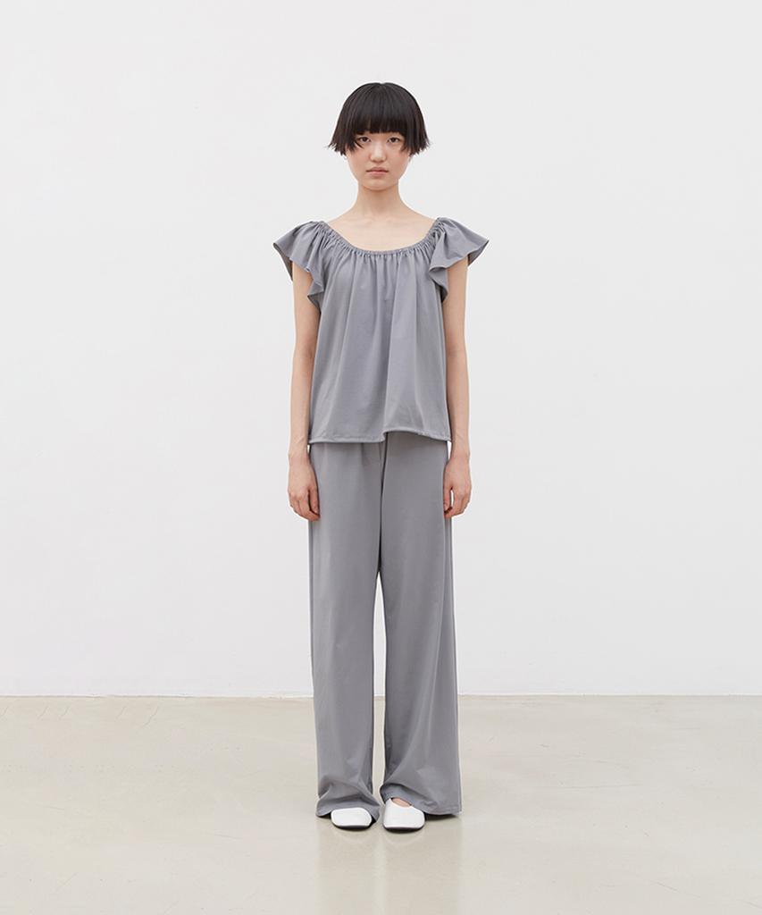 Koseumoseu Soft Cotton Straight Pants (Grey)