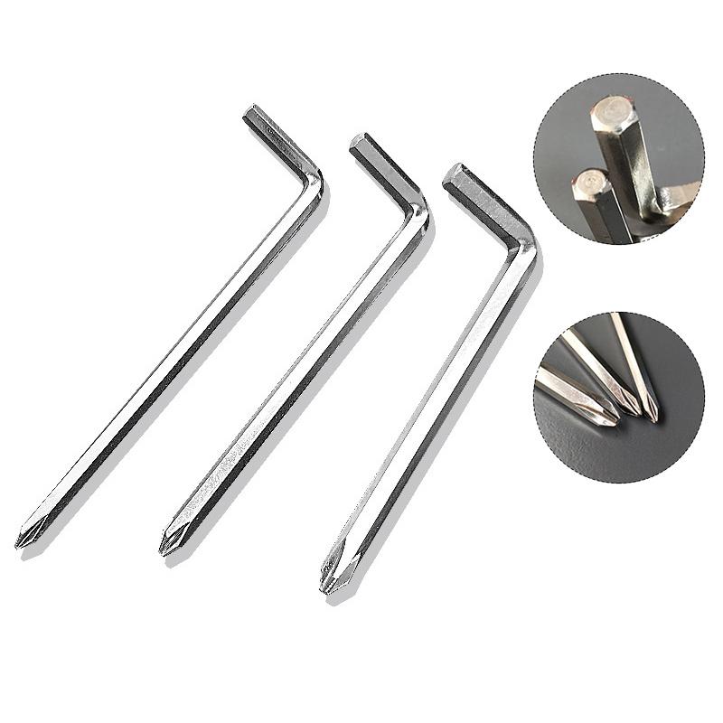 L-Type Screwdriver Phillips/Hexagon Key Wrench L-Shaped Wrench Drill Bits Elbow Bend Short Arm Screwdriver Ph0 Ph1 Ph2 H4 H5 H6