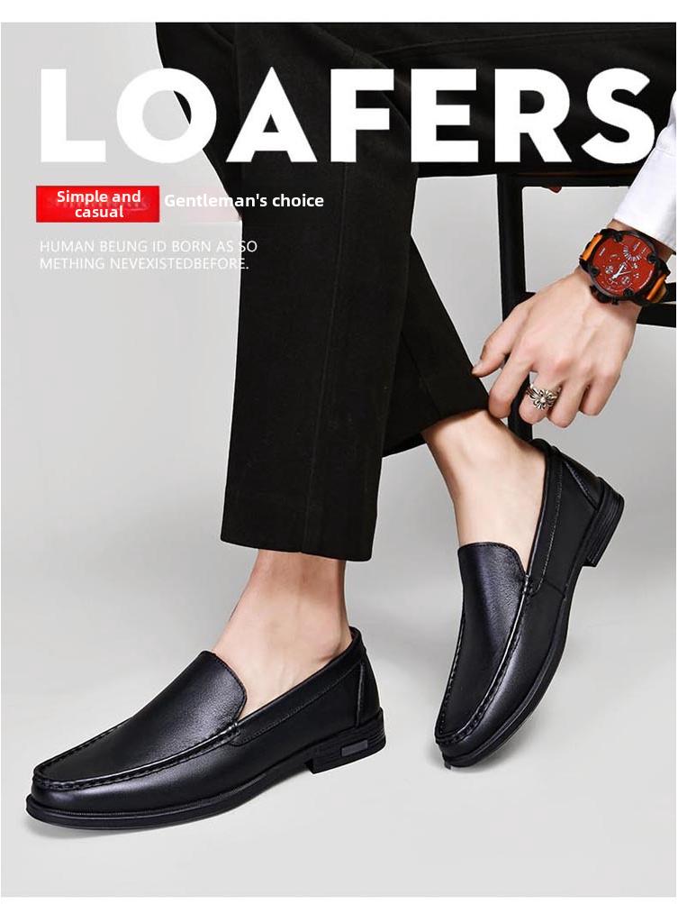 Herren Atmungsaktive Weiche Leder Slipper, Slip-On, Größen 37-46, Ideal für Mittelalte und Ältere