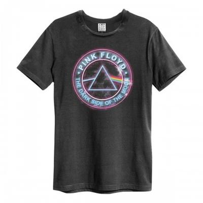 Amplified Unisex Adult Neon Dark Side Pink Floyd T-Shirt