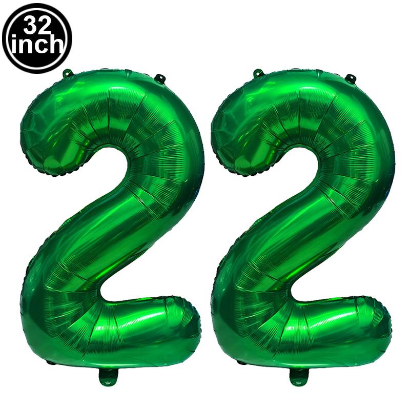 Green Large Numbers Balloon 32 Inch 0 1 2 3 4 5 6 7 8 9 Jungle Birthday Digit Bachelorette Balloons Figure Golob Party Ballon