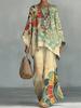 Y116 Summer Bohemian Paisley Printed Two-piece Set Large Size Casual Set