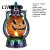 Small Size Pumpkin Lights Halloween Lantern Spooky Lamp with LED Candle Vintage Hanging Lanterns Decorative Light for Festive Party Porch Mantel