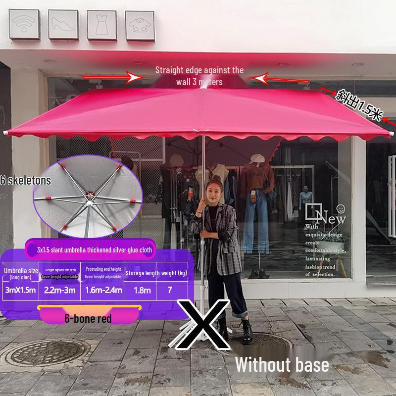 Commercial Outdoor Tilting Sunshade Umbrella: Large, Foldable, Thickened Awning for Sun Protection