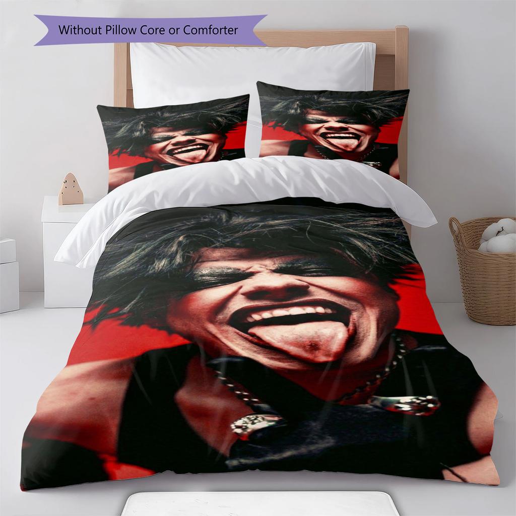 YUNGBLUD Pattern Bedding Quilt Set Quilt Cover Pillowcase Home Decoration Birthday Gift (1 * Duvet Cover + 2 * Pillowcase, Without Core)