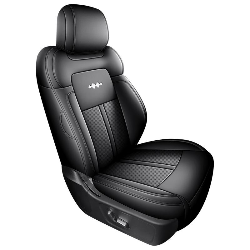 Equation Leopard Titanium 3 Full Leather Breathable Car Seat Cover for All Seasons