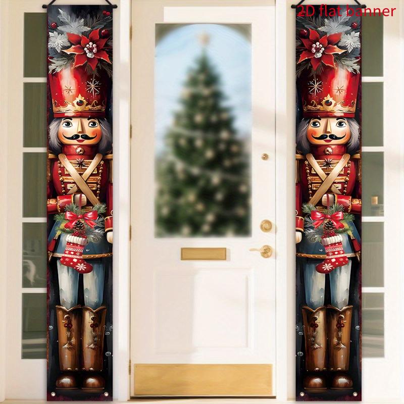 2pcs Christmas & Chinese New Year Nutcracker Calligraphy Double-Sided Door Couplet