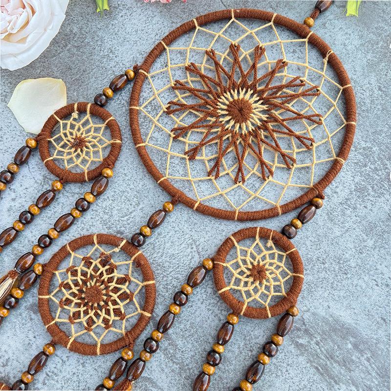 Bohemian Dream Catcher Hand-woven Pampas Grass Wind Chime Wall Hanging For Bedroom Birthday Festival Gifts Home Accessory Crafts