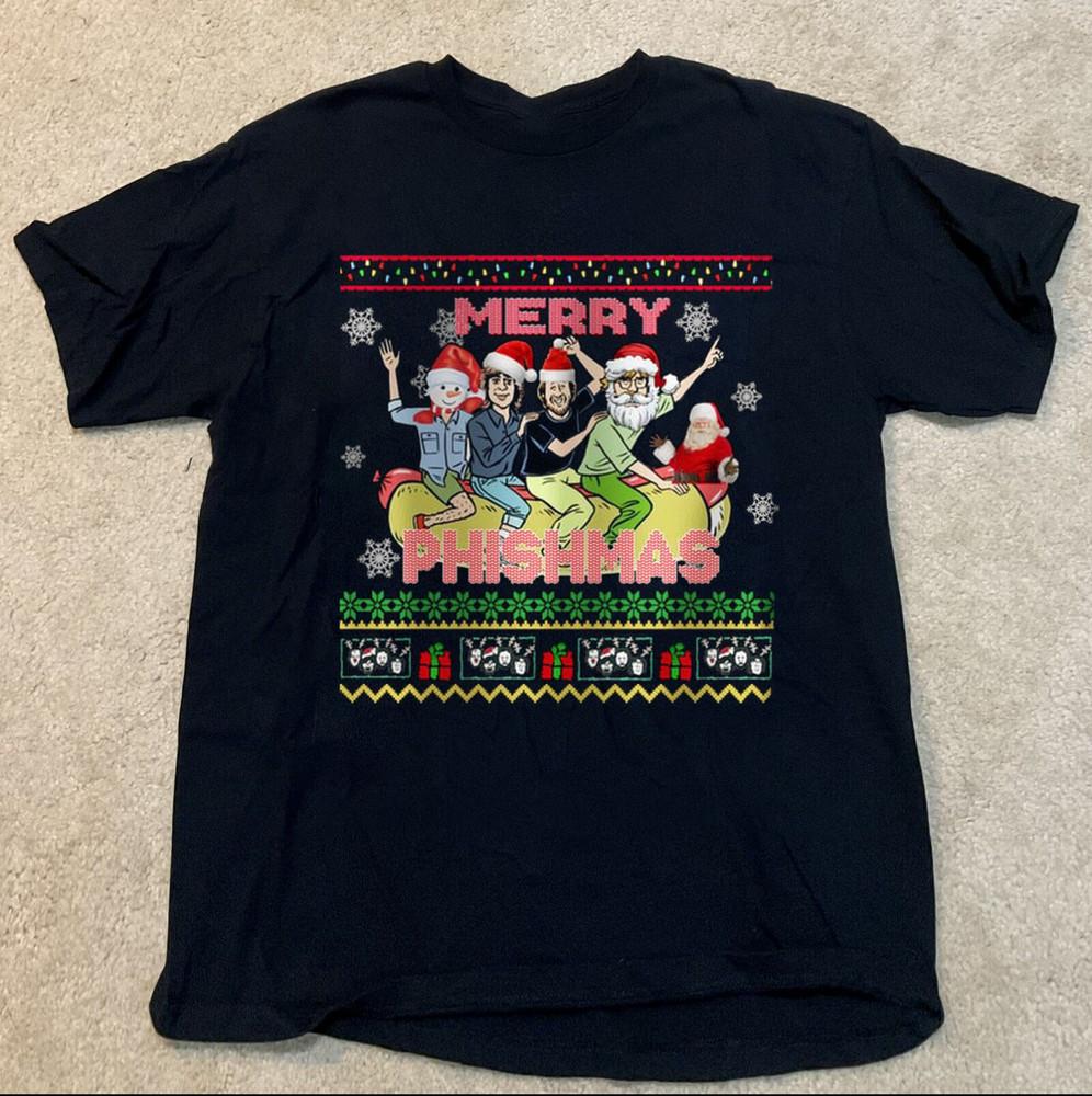 Phish Band Merry Phishmas Christmas Ugly Gift Unisex T-Shirts-4XL MK404 Unisex T-Shirt S