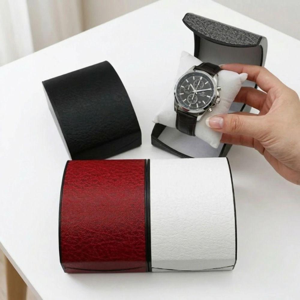 Single Watch Watch Case Vintage Leather Wristwatches Box Luxury Watch Storage Organizer Travel Use