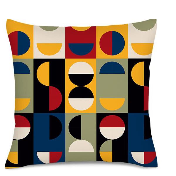 Home Decor Geometric Pattern Digital Print Pillow Covers Pattern Cushion Cover Suitable For Sofa Bedroom Car Pillow Cover