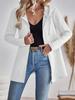 EU & US Style Women's Wave Patchwork Hoodie - Casual Loose Fit, Solid Color, Spring/Autumn.