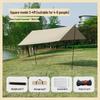Butterfly-Shaped Black Glue Sunshade Tent - Outdoor Sun & Rain Protection for Camping and Picnics in Spring & Autumn.