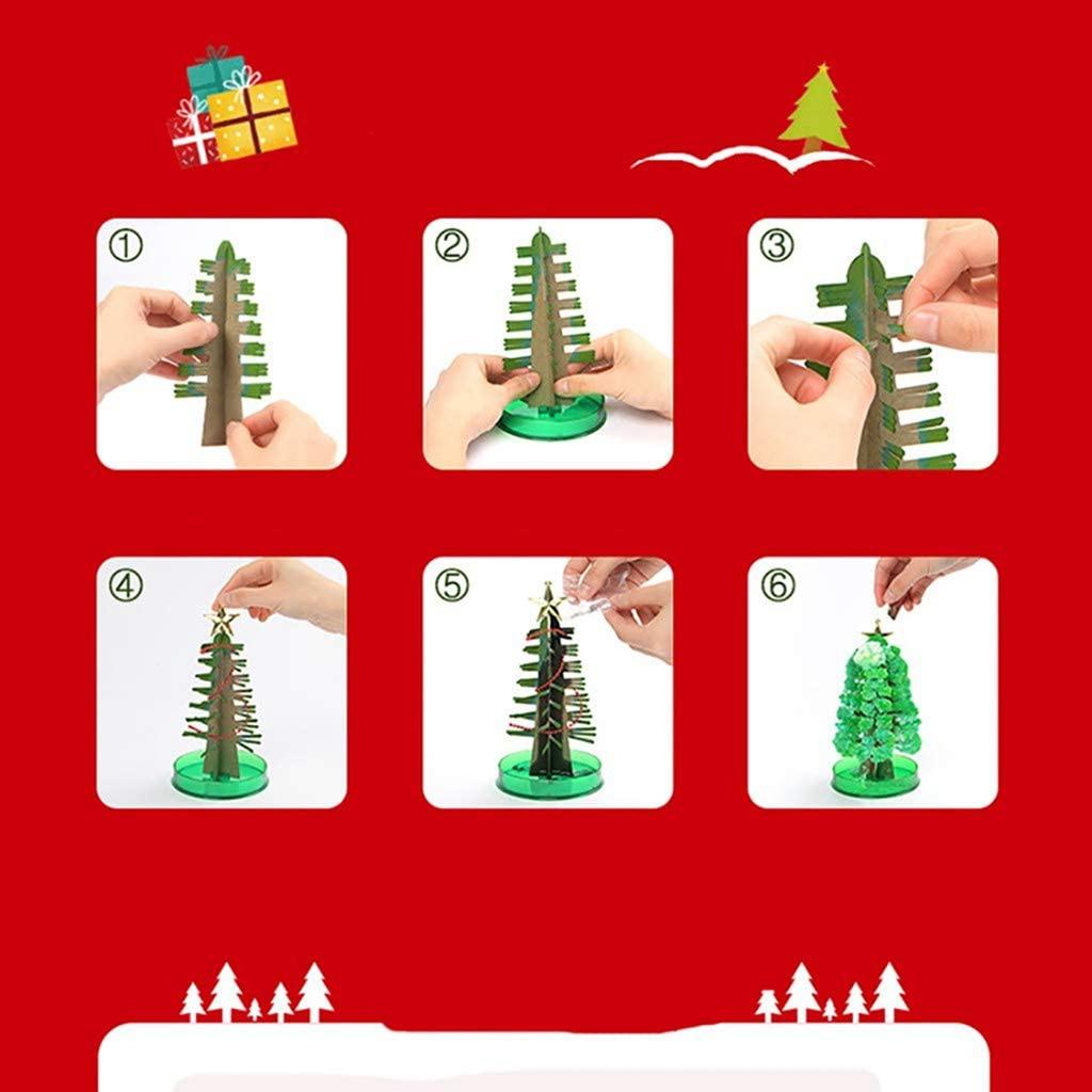 Novelty Funny DIY Visual Paper Crystals Growing Christmas Tree Science Toys Stocking Filler Gift