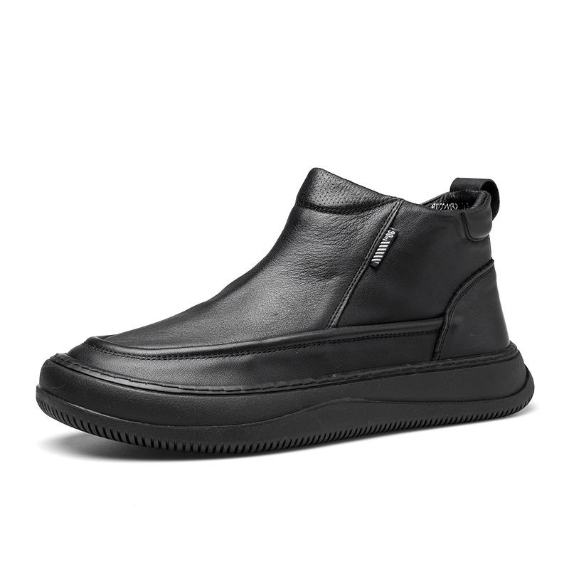 

2023 Мужские высокие зимние ботинки - Осень/Зима Плюс Бархат, Теплые, Повседневные хлопковые ботинки 44