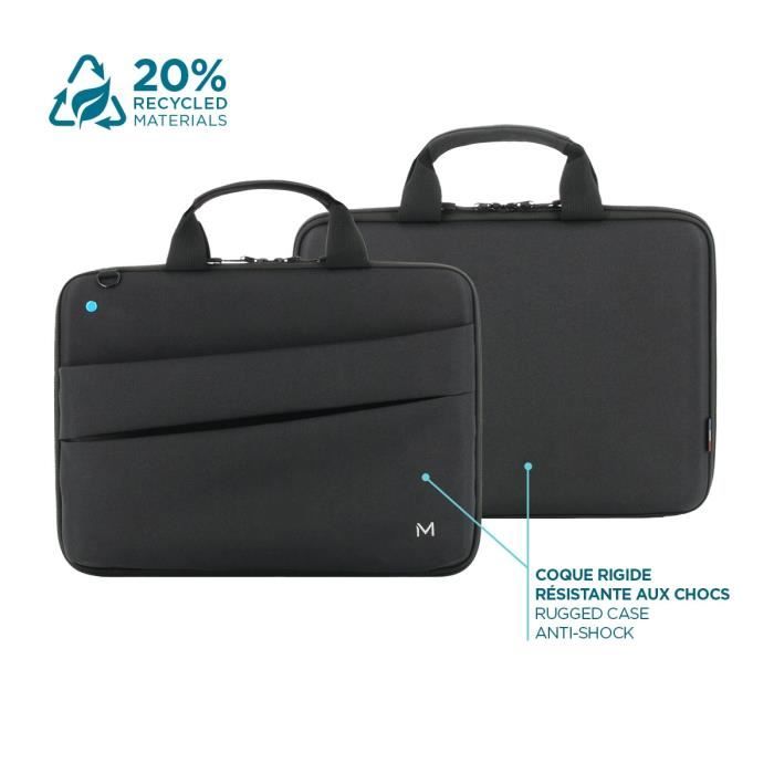 Sacoche Pour Ordinateur Portable - THE ONE - Coque Clamshell - 20% Recyclée - Noir - 12.5-14''
