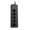 Independent Switch Control 5-Outlet Power Strip with 2 Type-C & 2 USB Ports, Overload Protection