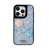 Three-dimensional Flower Pearl Bow Tie Mobile Phone Case for IPhone17proamx Snakeskin Pattern for Apple 16 High-end 15