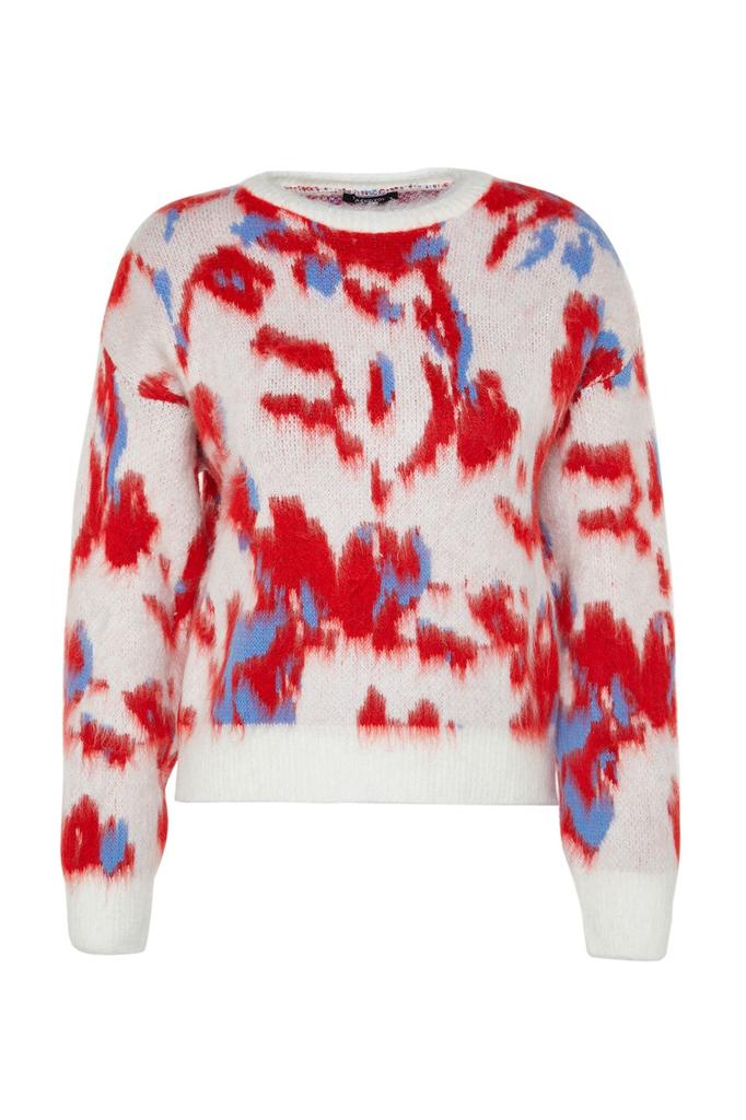 Women's Fashionable Stylish Sweater Stone Soft Textured Crew Neck Knitwear Sweater