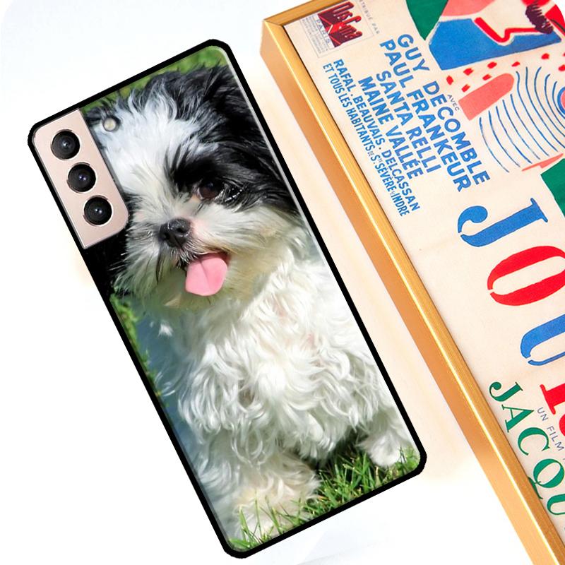 Shih Tzu Puppy Dogs Case For Samsung Galaxy S22 Ultra S8 S9 S10 Note 10 Plus Note 20 S21 Ultra S20 FE Cover
