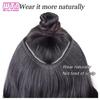 WTB syntetisk vann krusning hårforlengelse parykk fluffy bølget krøllete hår Naturlig usynlig parykk kvinne