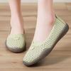 Fashion Women'S Summer New Mesh Sole Soft Mouth Lazy Casual Shoes Breathable Mesh Fabric Mom Soft Sole Shoes Flat Bottom