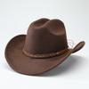 Cintura con Testa di Stella Cappello da Cowboy Occidentale Cappellino da Cowgirl in Feltro Cappello da Sole Fedora Jazz Cappelli Donna