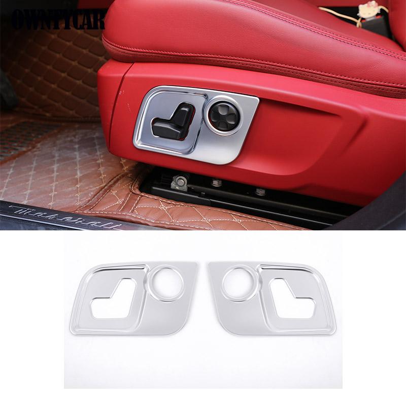 ABS Silver For Maserati Levante 2016-2025 Interior Accessories Car Interior Stickers Gear Shift Panel Cover Trim Stickers