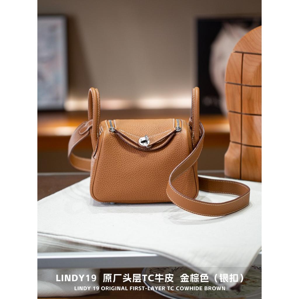 Kazilan Lindi 19cmTC Leder Arzttasche Hardware Handheld Umhängetasche Schultertasche Damen Tasche Trend
