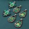 St. Patrick's Day Themed Earrings Rainbow Beard Irish Wood