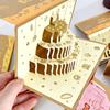 Foldable Birthday 3D Greeting Cards Creative Red Envelope Multiple Card Slots Lucky Money Pocket For Birthday New Year