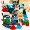 100g Clear Glass Mosaic Tiles Arts Multi Color Home Wall Decoration Mosaic Piece DIY Mosaic Making Stones for Craft Hobby