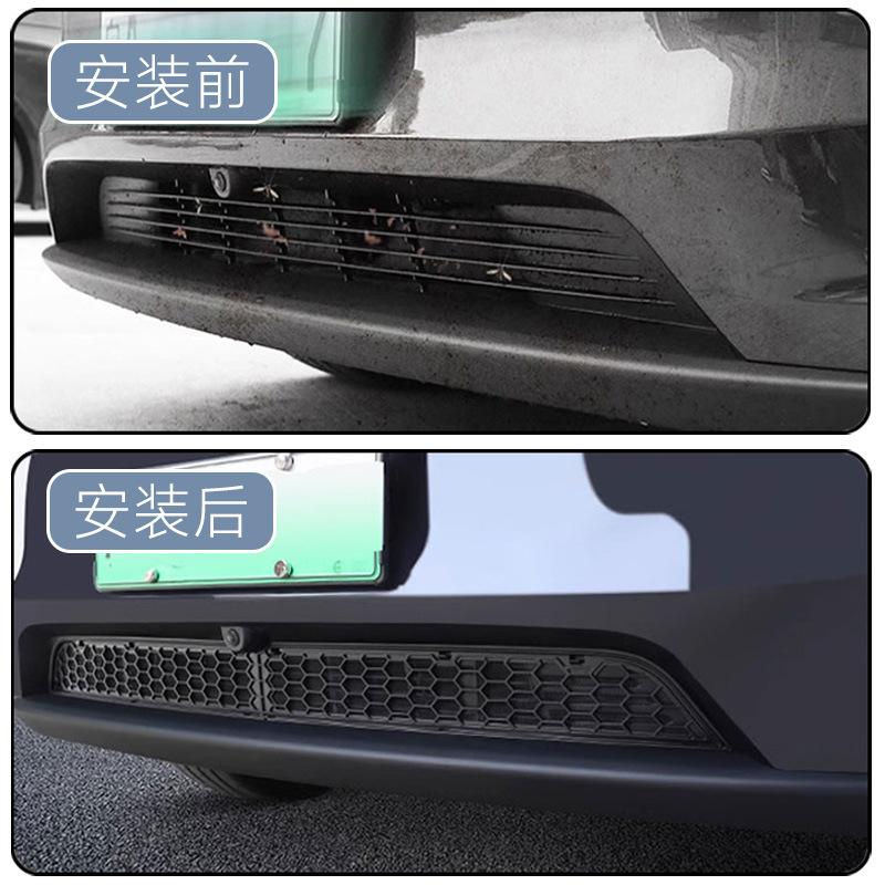 Front Grill Mesh Insert for Tesla Model Y Juniper Model YL 2025 2026 Bumper Air Inlet Vent Grille Cover Trim Anti-insect Net