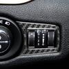 Real Carbon Fiber Dashboard Headlight Switch Button Trim For Jeep Cherokee 14-18
