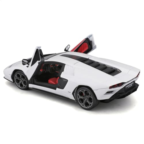 Bburago 1/24 Scale Lamborghini Countach LPI 800-4 White / Diecast Model Car, Finished Product, 18-21102 WT