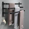 50cm 3-Tiers Towel Bars Wall Mounted Space Aluminum Towel Rail Rack for Bathroom