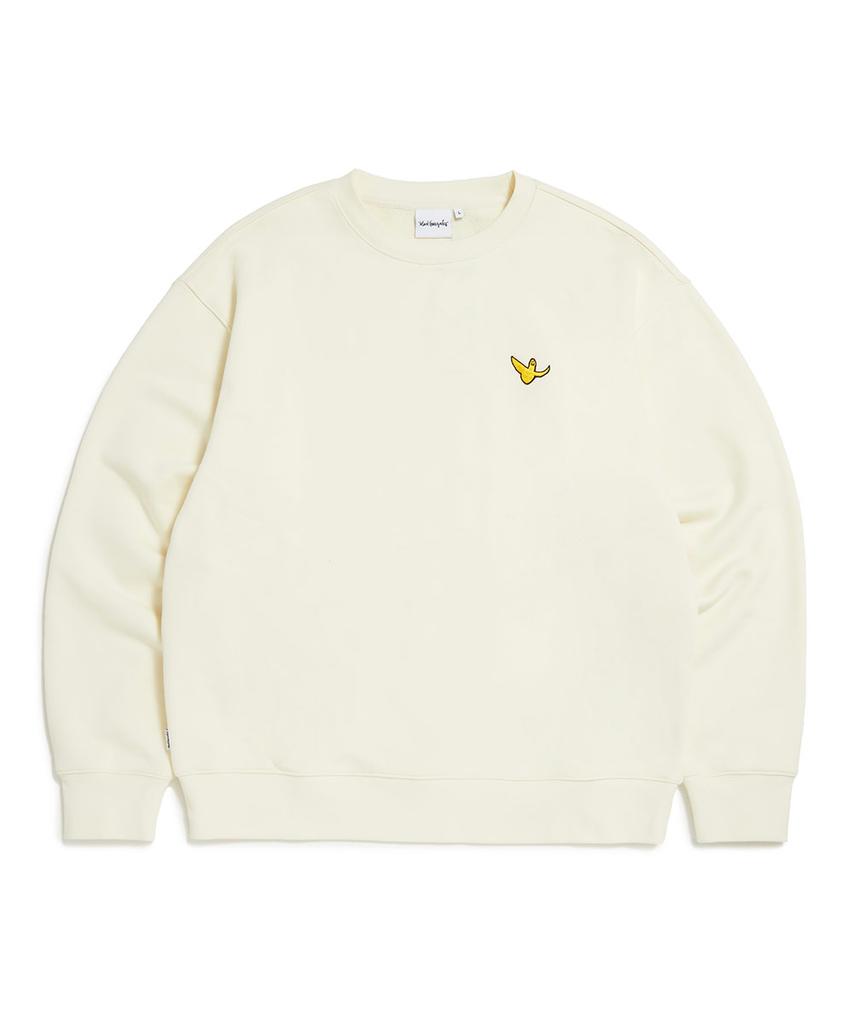 Mark Gonzales Angel Wappen Sweatshirt - Ivory