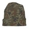 Polnische Tarnmuster-Kappe, Armee-Militär-Camouflage, lässig, Unisex, Damen, Outdoor, Skullies, Mützen, Hut, Frühling, Dual-Use-Motorhaube, Strickmütze
