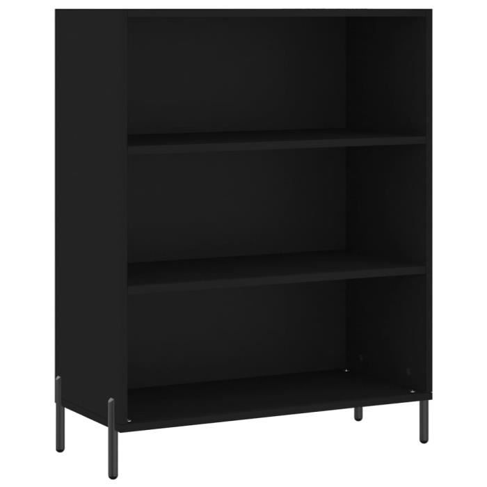 VidaXL Armoire à étagères noir 69,5x32,5x90 cm bois d'ingénierie 828373
