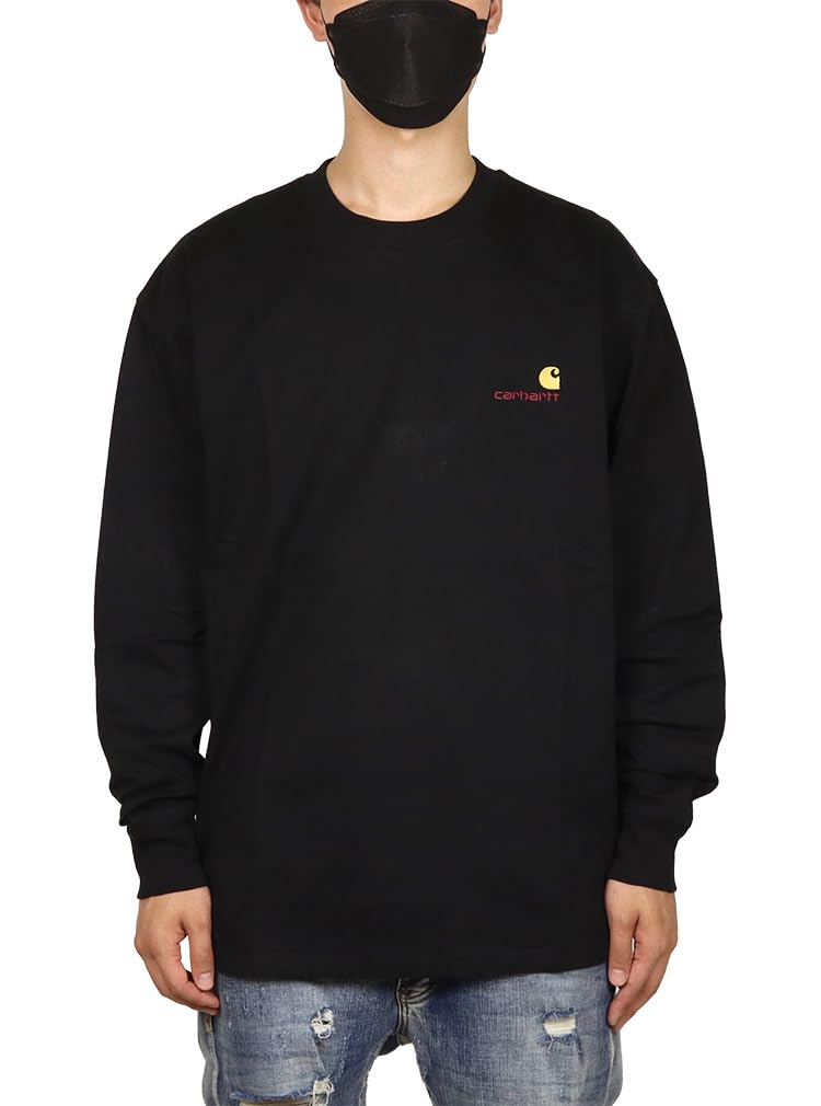 

Carhartt WIP Long Sleeve Size 049 Men s T-Shirt, XL, Black, [Used] чёрный